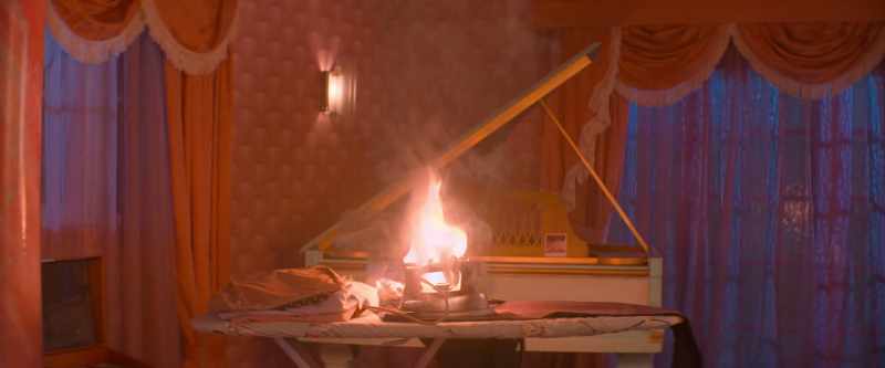 [Flame develops]