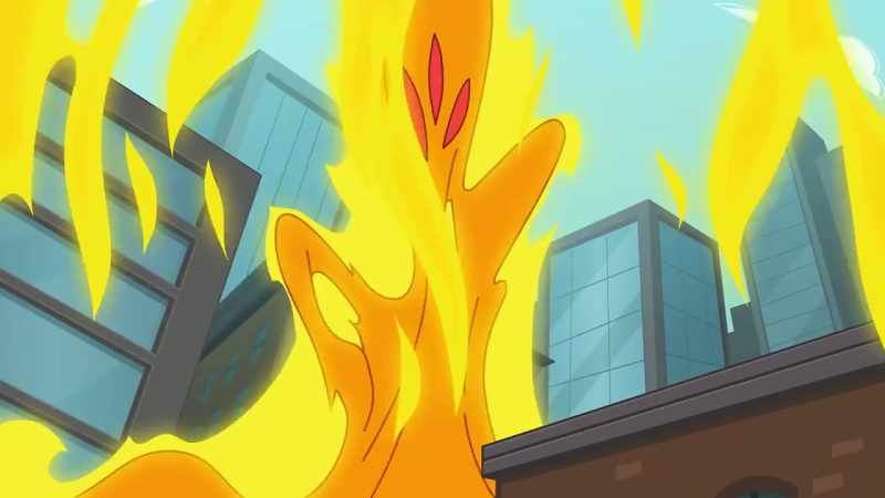 (Flames roar)