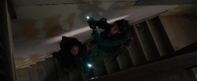 [flashlight clicks] -[suspenseful music]