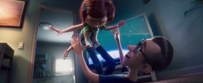Floating through zero gravity with astronaut June
