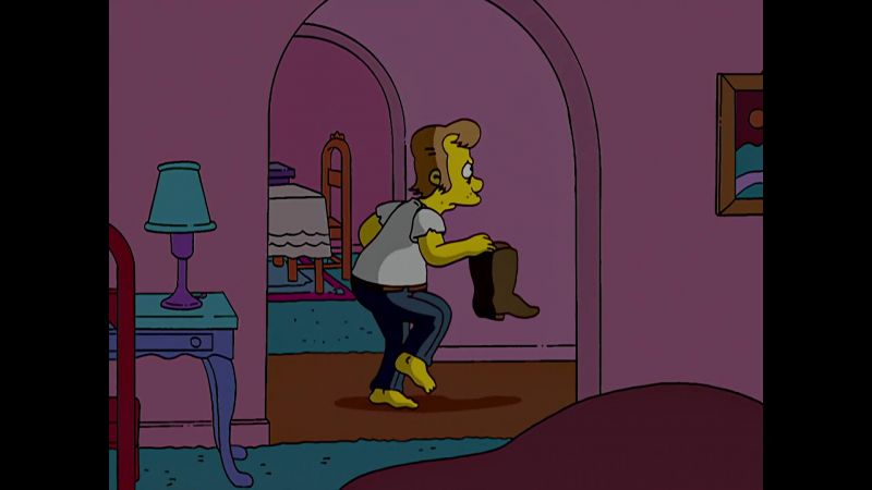 (floorboards creaking)