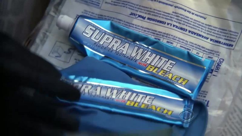 Fluoride toothpaste with bleach