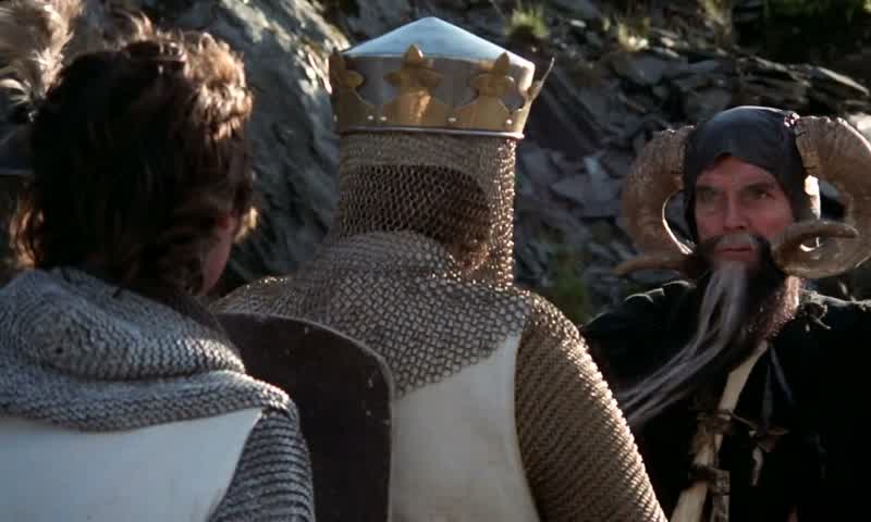 But follow only if ye be men of valorFor the entrance to this cave is guarded by a creatureso foul so cruelthat no man yet has fought with it and livedBones of full 50 men lie strewn about its lairSo
