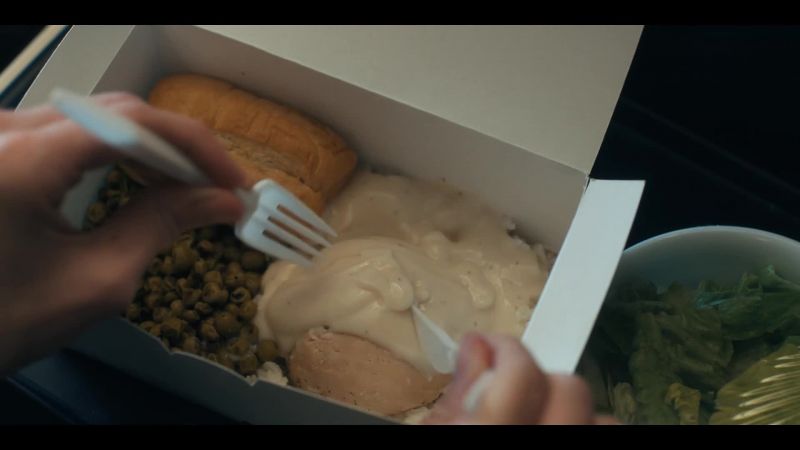 [food plopping wetly] - [indistinct chatter]
