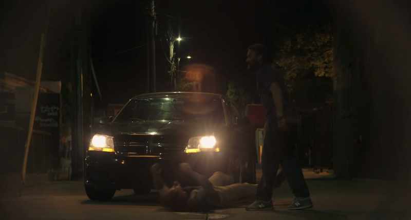 (foot thuds) (man groans)