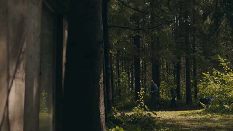 [FOOTSTEPS CRUNCH IN THE FOLIAGE]
