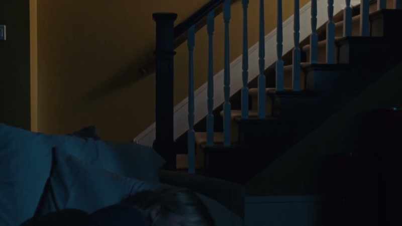 (Footsteps overhead, glass clinks)