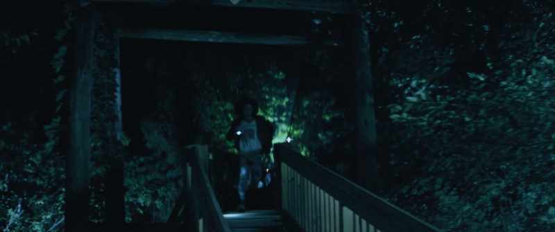 [footsteps thudding] [soft intense music]