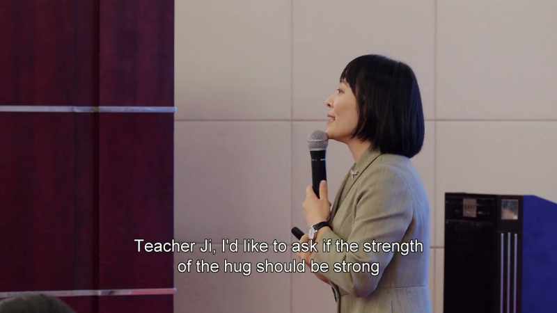 For example, if I'm going to hug you from here