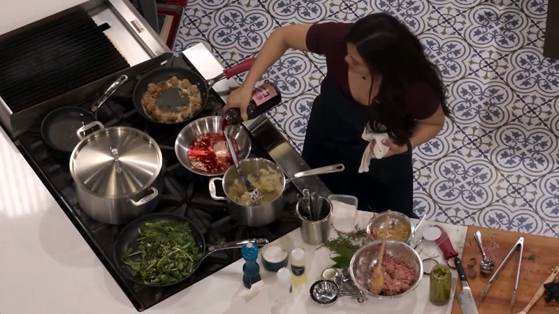For my meatballs, I'm making pomegranate reduction