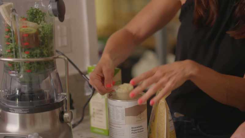 For this particular protein powder that we're using