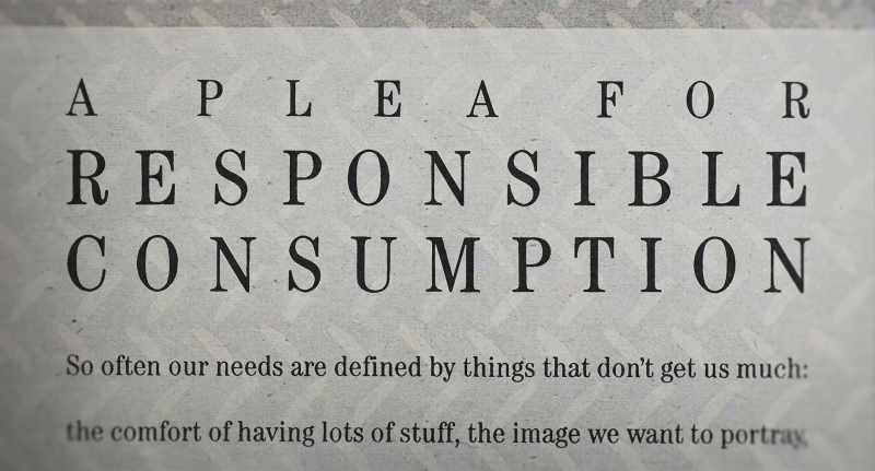 FOR RESPONSIBLE CONSUMPTION