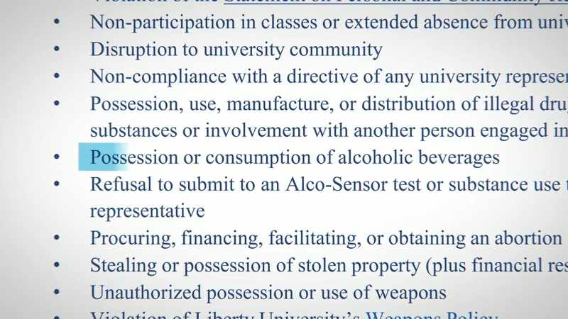 For something more serious, like possession of alcohol