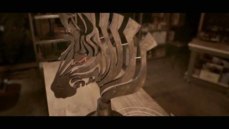 for her zebra in the animal sculpture challenge