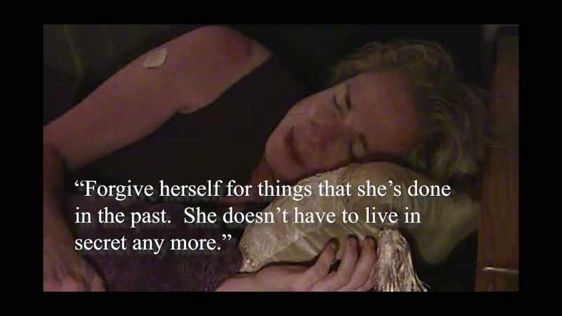 Forgive herself for things that she's done in the past
