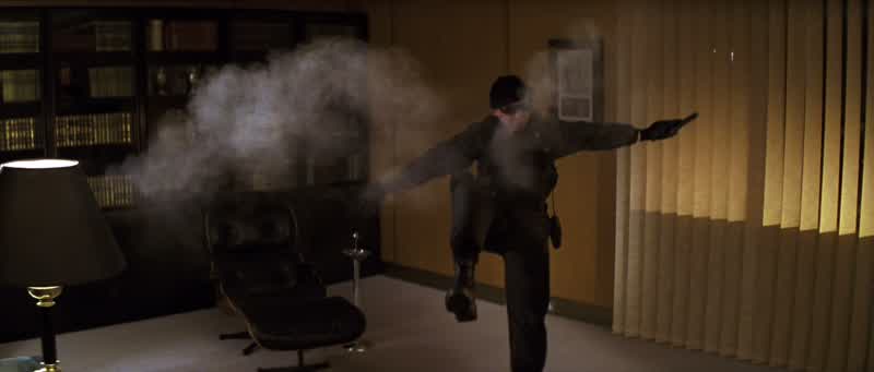 Forgive my mentioning it 007 but a perfect marksmanisn't really supposed to shoot his own bossCheck the replayYou'll find he's dead and she's only got a flesh woundThere's always an excuse isn't there