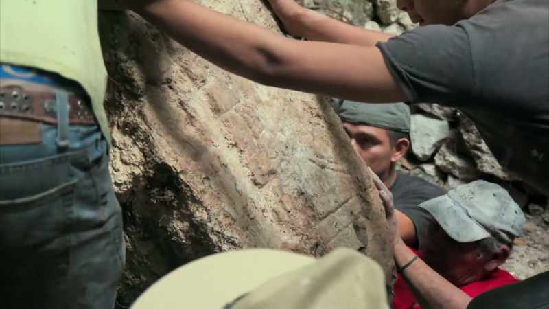 Francisco's monumental stone is turned