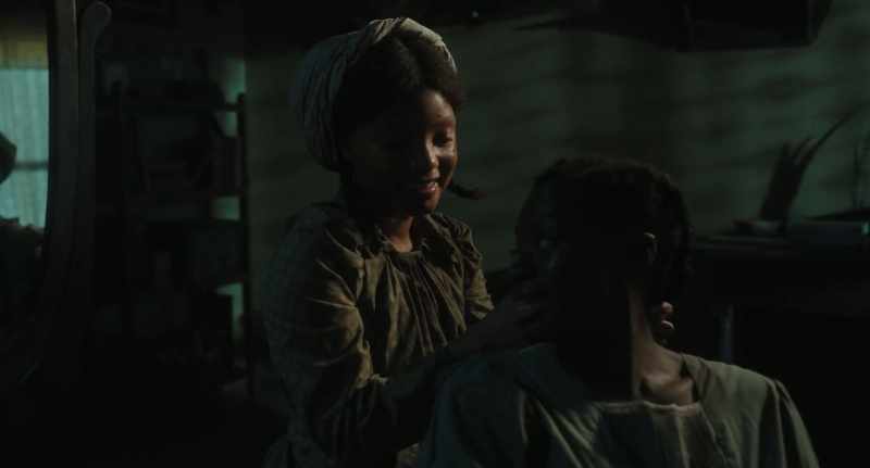 Frightened, she turned to her mama and asked