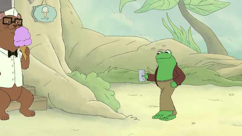 [Frog humming]