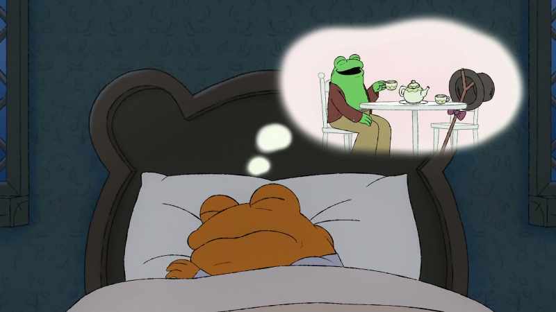 [Frog sighing] -[grunting] Frog. Stick