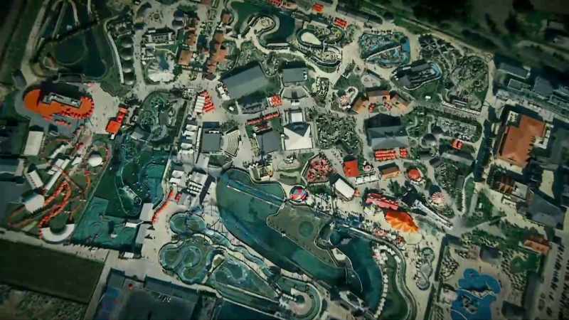 From above, it's a patchwork of twisting tracks