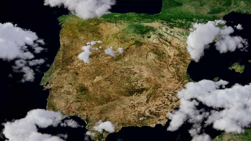 From above, Spain is a nation divided by color