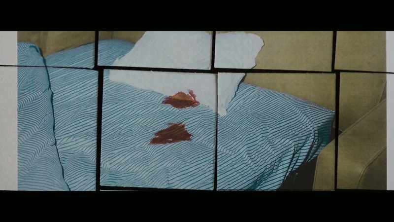 From seeing the scene where he was lying