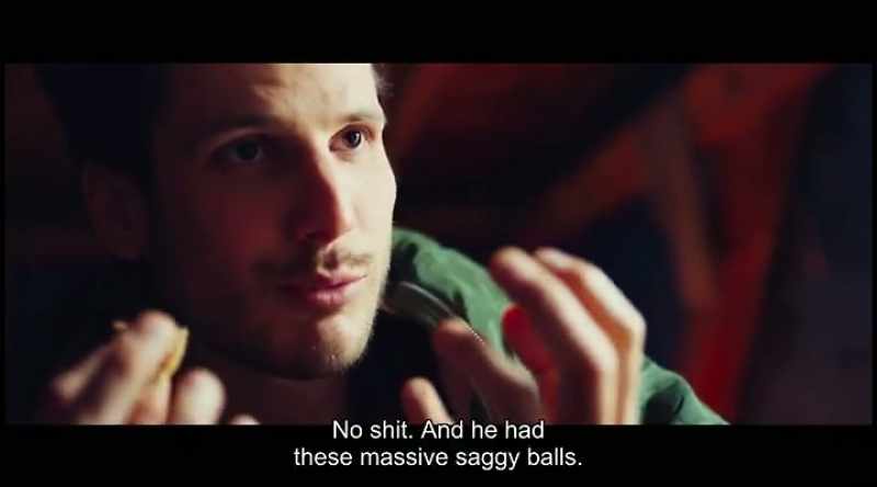 From the guy, no shit, he had such real drag testicles