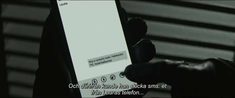 From there he could send the message from Laura's phone
