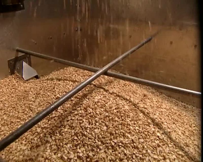FROM THERE, THEY DROP DOWN INTO THE GRINDER