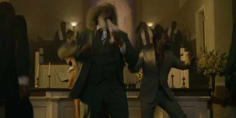 [funky music playing]