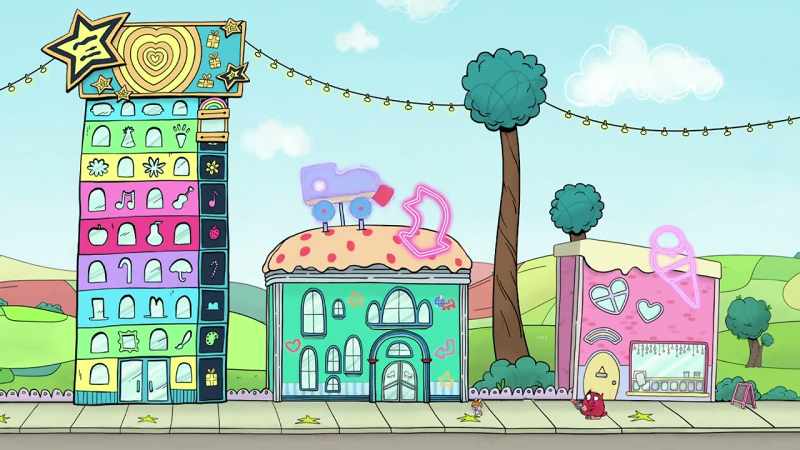 [funky music]