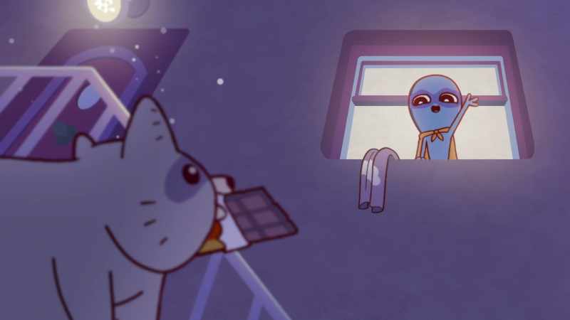 [gasps] Roommate! - [chittering]