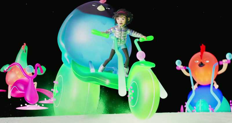 [gasps] There it is! Over there! My rocket ship!