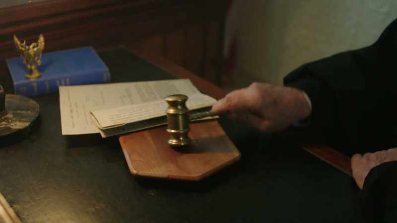 [gavel banging]