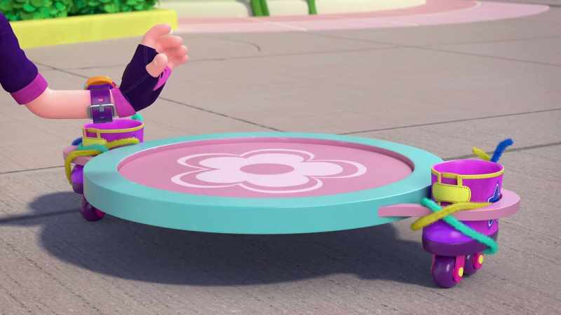 Georgie Bunny and I attached the roller skates
