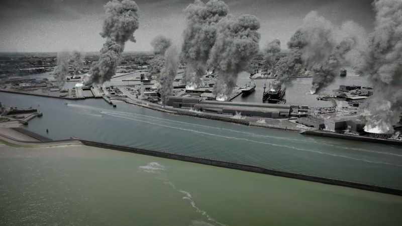 German bombers have been targeting Dunkirk's harbor