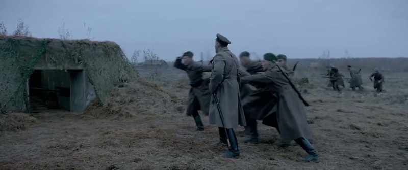 Germans! Battery, ready yourselves! Roll the guns out to position!