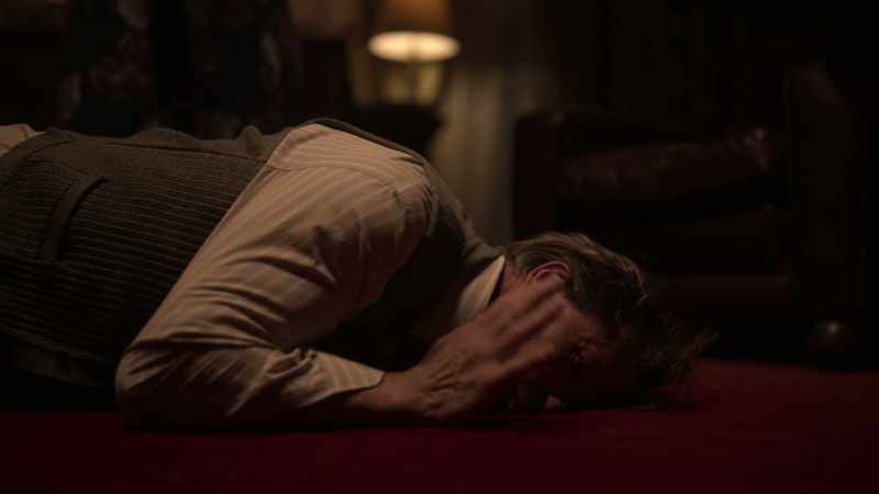 Get it off me! (breathes heavily)
