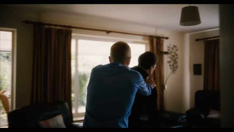 Get on that sofa. [Cory groans]