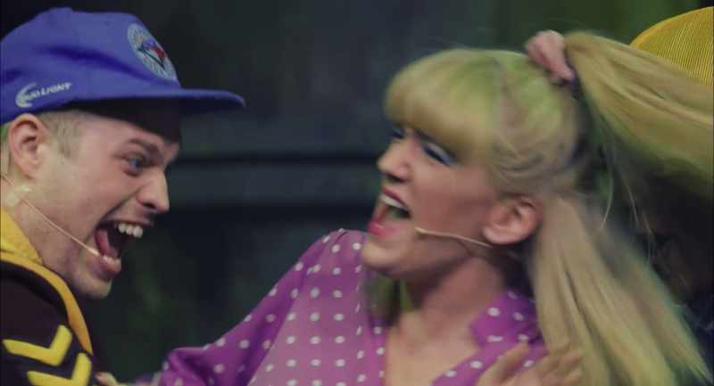 �� Get the, get the chick ♪ (Sarah whimpering)