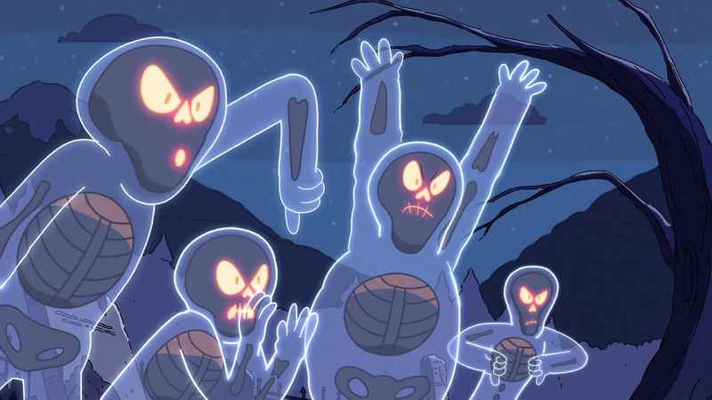 [ghosts booing and hissing]