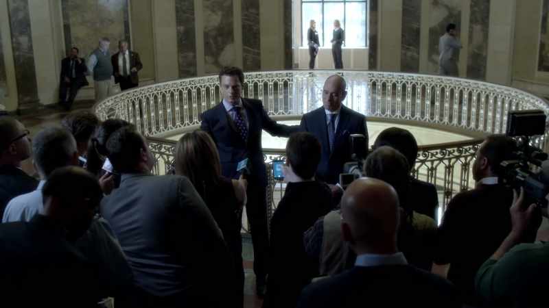 Gideon is down at the mayor's office with Murphy right now