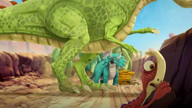 Giganto! Are we glad to see you! -(roars)
