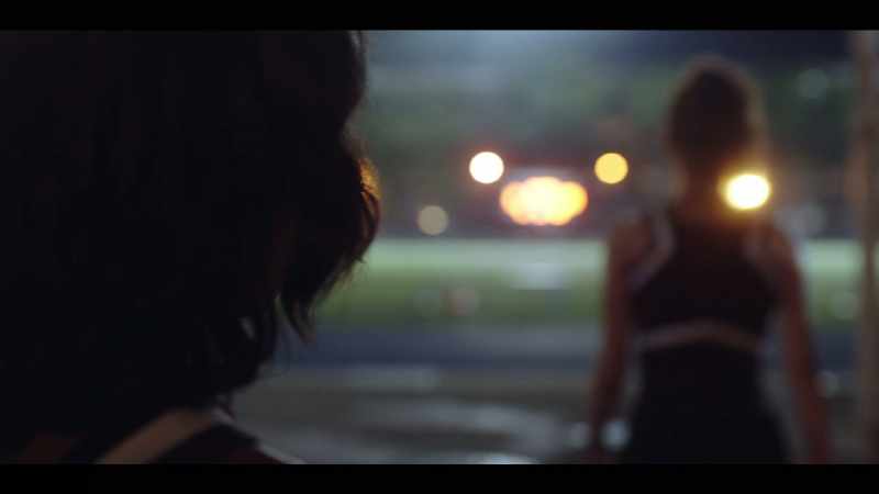 [girls cheering]