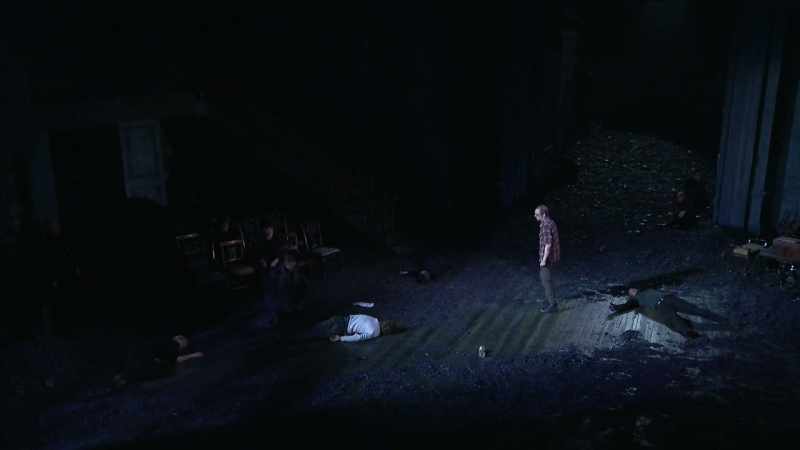 Give order that these bodies high on a stage be placed to the view