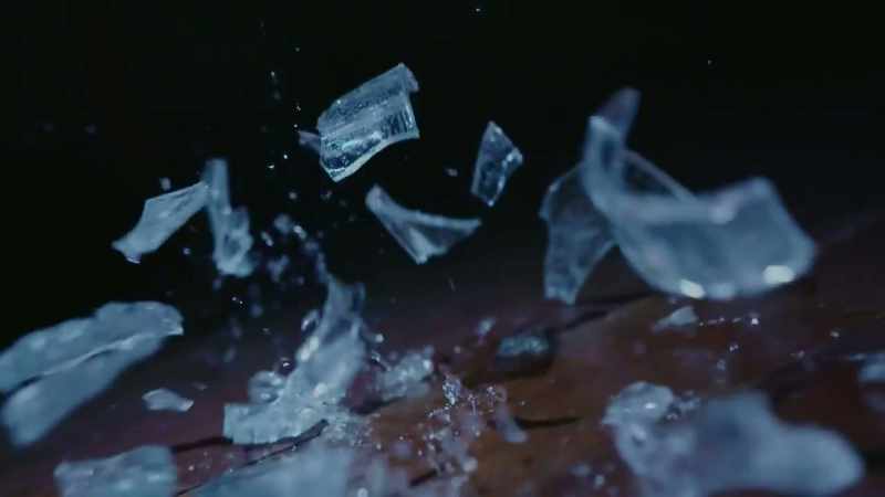 [ Glass breaks ]