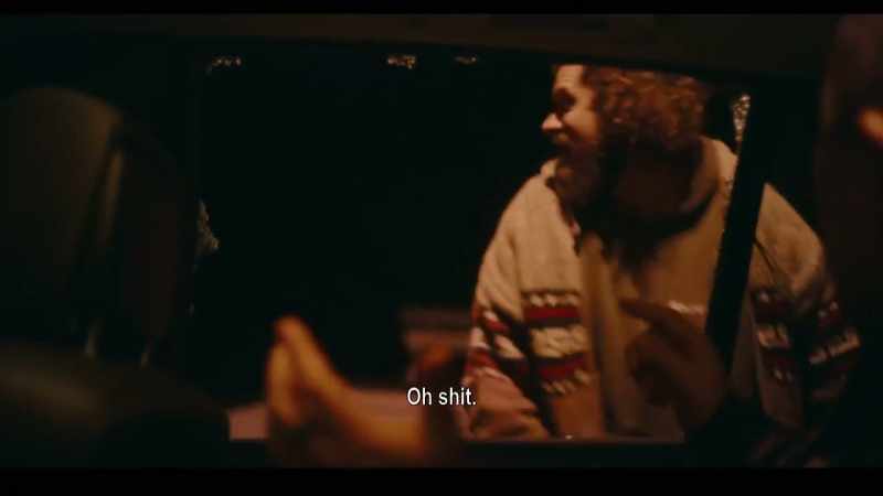 (glass shattering, gunshot)