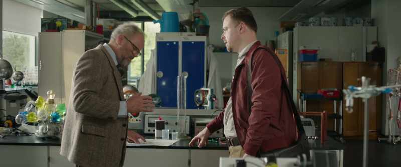 [glass shattering] - [Professor stammering]