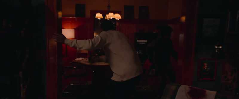 [glass shattering]
